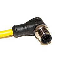 Mueller C5B06M005 Sensor Cables / Actuator Cables M12 Cordset, 5-Position Male Right Angle to Open End, 22 AWG, 5M