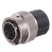 Amphenol SINE Systems RT06122SNHEC Connectors Plug, 4 (2+2) Position, Female, Shell Size 12, and End Cap with Individual Wire Sealing