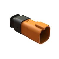 Amphenol SINE Systems AT04-6P-SR01ORG Receptacle 6 Position, Receptacle, Pin, SR01 Strain Relief (Standard Seal), Orange Body