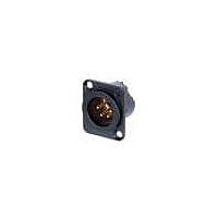 NEUTRIK NC4MD-LX-B Receptacles Recpt DLX 4 pin M solder; black/gold