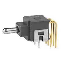 NKK Switches A23JH Process Sealed Subminiature Toggles ON-OFF-ON .248 BAT RIGHT ANGL PC .4VA