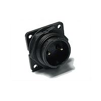 Amphenol LTW ADC-02PMMS-LS7001 Standard Circular Connector Ceres, Large Size, Plastic, 20A, 02 pins, Male Connector, Male Contact, Square, 2 Points Lock, Solder, Receptacle, IP67