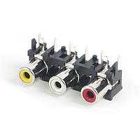Switchcraft PJRAN3X1U03X RCA Phono Connectors 3 POS RA PH JK R-G-B