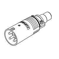 Amphenol Audio EP-3-12B Speaker Connectors METAL PLUG STR CORD 3 PIN