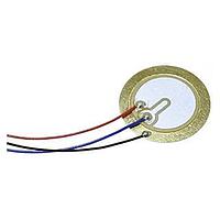 Same Sky (formerly CUI Devices) CPT-2064-L100 Piezoelectric buzzer, 20 mm round, 0.43 mm deep, P, 6.4 kHz, 30 V, 100mm wire leads, no driving circuit
