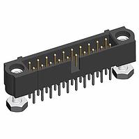 Harwin M80-5T21605MF Power to the Board 8+8 Pos. Male DIL Vertical Throughboard Conn. Jackscrews