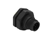 Wurth Elektronik 643210100408 Plugs WRCIRC M12 Screw Coding A Panel PCB Plastic Straight with Panel Nut M16 Male connector, polarity 8