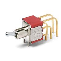 C&K 7101K2AV2QEG Miniature Toggle Swtich 0.4VA 20VAC/DC SPDT ON-NONE-ON PCB