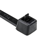 HellermannTyton RT50LL0UVC2 Releasable Releasable Cable Tie, Release Tab, 15" Long, 50 lb Tensile Strength, PA66UV, Black, 100/pkg