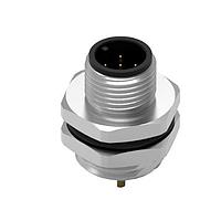 Wurth Elektronik 643050100605 Plugs WRCIRC M12 Screw Coding A Panel Solder Bucket Metal with Rear Panel Nut PG9 Male connector, polarity 5