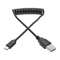 Tripp Lite U050-003-COIL USB Cables / IEEE 1394 Cables USB 2.0 HiSpeed A to Micro-B-USB Coiled3'