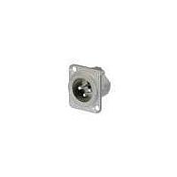 NEUTRIK NC3MD-LX Receptacles 3P MALE NICKEL/SILVR DUPLEX GRD CONTACT