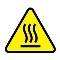 Panduit WL35Y Labels Warning Label, Vinyl, Hot Surface Symbol