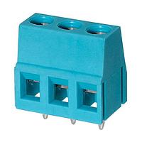 Same Sky (formerly CUI Devices) TB004-508-03BE Fixed Terminal Blocks Terminal block, screw type, 5.08 , horizontal, 3 poles, CUI Blue, slotted screw, PCB mount