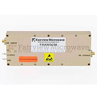 Fairview FMAM5038 High Power Amplifier at 8 Watt Psat Operating From 2 GHz to 4 GHz with 39 dB Gain, 48 dBm IP3 and SMA