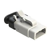 Amphenol SINE Systems ATM06-3S-SR01WT Connectors 3 Position, Plug, Socket, Strain Relief End Cap, White Body