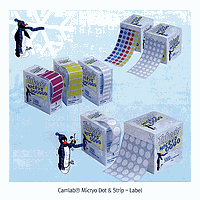 Camlab CL.1158143 Label micryo strips, white 20 x 6mm, roll of 1000