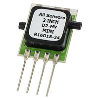 Amphenol All Sensors 2INCH-D2-MV-MINI Board Mount Pressure Sensors 0-2" H2O Diff 10mV 16V supp 2 port opp