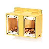 Molex 1301280151 FD Box FD BOX DOUBLE GANG 4/CONDUIT OPEN, YEL