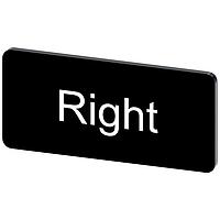 SIEMENS 3SU19000AC160DQ0 Labeling Plate, Right INSCR. LABEL, BLACK 12.5 X 27MM, RIGHT