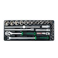 TOPTUL GCAT2509 DR. Flank Socket Set - SAE (1/2", 25 pcs)