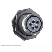 Eaton Souriau-Sunbank UTGX714E5S Receptacles Jam nut receptacle, without backshell, with 5 female solder contacts, IP68/69K in unmated conditions