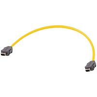 HARTING 33480101804005 Harting HARTING ix Type A Cat6a Industrial Cable Assembly, double ended ix connector, PUR yellow, 0.5m