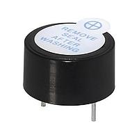 Same Sky (formerly CUI Devices) CPI-1375IC-80T Piezoelectric buzzer, 13.8 mm x 7.5 mm deep, P, 12 VDC, 80 dB, Through Hole, Integrated Circuit Audio Indicator