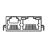 AMP Connectors - TE Connectivity 2041120-1 Modular RJ45+RJ11 DIP 6u MODULAR JACK
