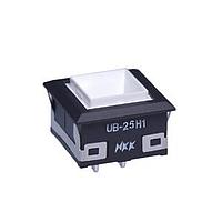 NKK Switches UB25KKG015D Pushbutton Switches LOW PROFILE PSHBTTN ILLMNTD/PC AND SLDR