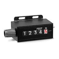Trumeter 21-2235 Rotary Counter 4 Figures, Right Hand, Top Coming, Add/Subtract Feet & Inches, Rotary Pin Drive