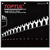 TOPTUL GPBX1601 Hi-Performance Combination Wrench Set (16 pcs)