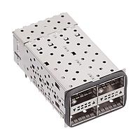 AMP Connectors - TE Connectivity 2214574-1 QSFP+ QSFP+ Assy, 2x2 Gskt 2LP-Outr, Stacked