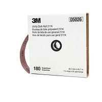 3M Electronic Specialty 7000118341 Flat Cables 3M Utility Cloth Roll 211K, 180 J-weight, 1-1/2 in x 50 yd, Full-flex,5 ea/Case
