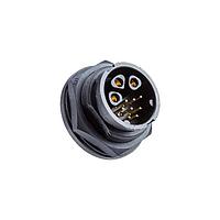 Amphenol LTW DCU-08PMDS-LC7001 Standard Circular Connector Ceres, Large Size, Plastic, 20A+2A, 08 pins, Male Connector, Female (Power) + Male (Signal) Contact, Circular, 2 Points Lock, Solder, Receptacle, IP67