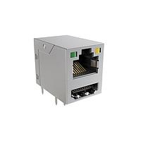 Amphenol Commercial Products RJE36188214H RJ45 Over HDMI Stacked RJ45 over HDMI LED G/Y 6 micro inch Contact Gold Plating