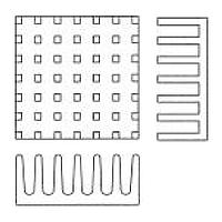 Wakefield Thermal 628-35ABT3 Component Omnidirectional Pin Fin Heat Sink for 45mm BGA, 44.5x43.2x8.9mm, Chomerics T412