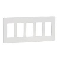 Square D SQWP141005WH Cover Frame 5 GANG SCREWLESS MATTE WALL PLATE WH