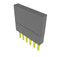 Samtec ESW-106-23-G-S Stackthrough .100" Elevated Socket Strip
