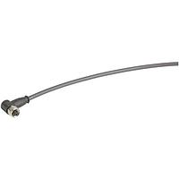 HARTING 21348300489300 Sensor Cables / Actuator Cables M8 A-code Single Ended Overmolded Cable Assembly, 4pin, angled female, PUR Black, 30.0m