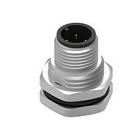 Wurth Elektronik 643150100604 Plugs WRCIRC M12 Screw Coding A Panel Solder Bucket Metal with Front Panel Nut PG9 Male connector, polarity 4