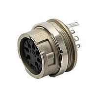 Amphenol Tuchel T 3527 100 Connectors 8P DIN PAN FEM RECPT SODR SILV BAYONET