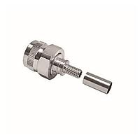 Amphenol Times Microwave Systems EZ-195-TM-RP-X Connectors TNC-male (plug) reverse polarity crimp connector, non-solder pin, no braid trim