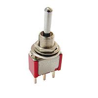 E-Switch 100DP1T1B1M53QE Toggle Switches 5A 120VAC / 28VDC 2A 250VAC, ON-ON, DPDT, NO HARDWARE INCLUDED