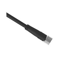 Banner Engineering PKG3M-4 Sensor Cables / Actuator Cables Cordset: Single Ended M8; 3-pin Straight Female; 4.04 m 3x24 Black PVC Jacket; Nickel-Plated Brass Coupling Nut