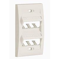 Panduit UICFPSE6WH Electrical Enclosures Faceplate, 6 Port, Executive, Sloped, Ul
