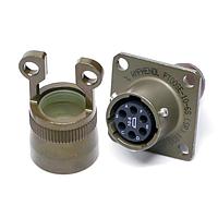 Amphenol Industrial PT00SE106SSR Receptacles 6P Size 10 Wall MNT REC MIL-DTL-26482