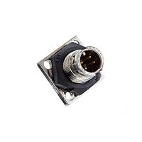 Amphenol LTW ASD-02PMMP-LS7001 Standard Circular Connector Ceres, Mini Size, Metal, 5A, 02 pins, Male Connector, Male Contact, Square, 2 Points Lock, PCB 180, Receptacle, IP67