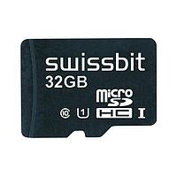Swissbit SFSD032GN1AM1TO-I-5E-2A1-STD Memory Cards Industrial microSD Card, S-52u, 32 GB, 3D TLC Flash, -40C to +85C