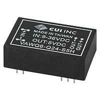CUI Inc VAWQ6-Q48-D12H Isolated dc-dc isolated, 6 W, 18-72 Vdc input, +/-12 Vdc, +/-230 mA, dual output, DIP, 3 kVdc isolation
